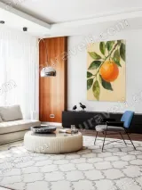 Botanical Orange Branch Canvas Wall Art for Living Room Home Decor – view 4