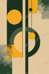 Abstract Geometric Canvas Wall Art for Living Room Bedroom framed modern home decor