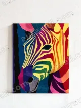Colorful Zebra Pop Art Canvas Wall Art for Home Decor