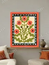Retro Floral Canvas Wall Art for Living Room & Bedroom Decor – вид 2
