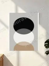 Minimalist Geometric Circles Canvas Wall Art for Living Room Home Decor – view 2