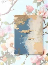 Abstract Sky & Gold Clouds Canvas Wall Art for Living Room Decor – view 2