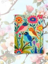 Whimsical Colorful Birds & Floral Canvas Wall Art for Home Decor – view 2