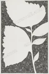 Botanical Leaf Silhouette Canvas Wall Art for Living Room framed modern home decor