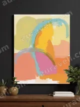 Abstract Colorful Curves Canvas Wall Art for Living Room Bedroom Home Decor