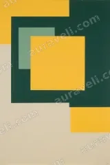 Abstract Geometric Color Block Canvas Wall Art for Living framed modern home decor