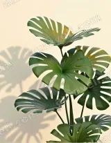 Monstera Leaf Canvas Wall Art for Living & Bedroom Home Decor wall art print