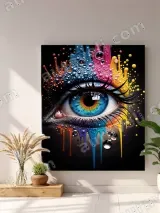 Colorful Eye Dripping Paint Canvas Wall Art for Home Decor – вид 3