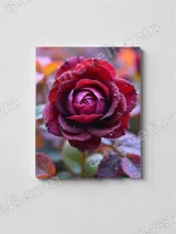 Dewy Red Rose Floral Canvas Wall Art for Living Room Bedroom Home Decor – view 2
