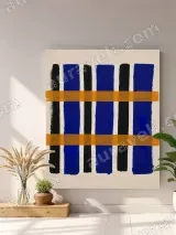 Abstract Geometric Stripe Canvas Wall Art for Living Room Home Decor – view 4