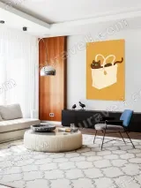 Cute Cat in Tote Bag Canvas Wall Art for Living Room Home Decor – view 5