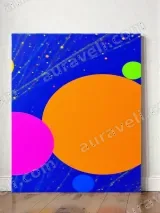 Abstract Colorful Circles Canvas Wall Art for Home Decor – view 2