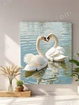 Swan Couple Canvas Wall Art for Living Room Bedroom Home Decor – вид 3