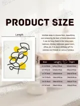 Abstract Line Art with Yellow Dots Canvas Wall Art for Living Room Home Decor – view 7
