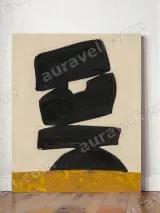 Abstract Black Geometric Canvas Wall Art for Living Room Home Decor – view 2