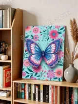 Butterfly Floral Canvas Wall Art for Bedroom Living Room Home Decor – view 3