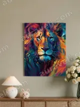 Vibrant Lion Canvas Wall Art for Living Room Home Decor – вид 4