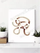 Abstract Intertwined Loops Canvas Wall Art for Living Room Home Decor