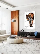 Tiger Ink Splatter Canvas Wall Art for Living Room Home Decor – вид 4