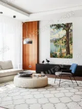 Lake Forest Tree Landscape Canvas Wall Art for Living Room Home Decor – view 5