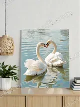 Swan Couple Canvas Wall Art for Living Room Bedroom Home Decor – вид 2