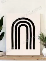 Minimalist Black Arch Canvas Wall Art for Living Room Home Decor