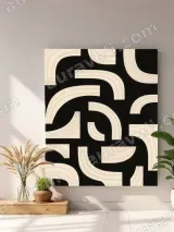 Abstract Geometric Curves Canvas Wall Art for Living Room Bedroom Home Decor – view 4
