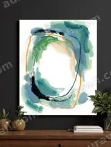 Abstract Colorful Circle Canvas Wall Art for Living Room Home Decor
