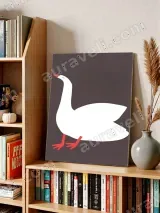 Minimalist White Goose Canvas Wall Art for Living Room Home Decor – вид 3