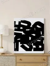 Abstract Black Graphic Canvas Wall Art for Living Room Decor – view 4