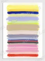 Abstract Colorful Stripes Canvas Wall Art for Living Room Home Decor – view 3