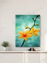 Vibrant Yellow Floral Canvas Wall Art for Bedroom & Living Room Decor – view 4