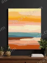 Abstract Color Block Canvas Wall Art for Living Room Bedroom Home Decor