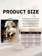 White Horse Running Abstract Canvas Wall Art for Living Room Decor – вид 7