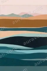Minimalist Abstract Landscape Canvas Wall Art for Living Room modern home decor