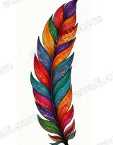 Colorful Feather Canvas Wall Art for Living Room Bedroom framed modern home decor