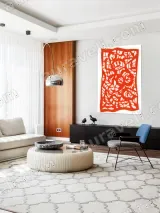 Red Abstract Paper - Cut Canvas Wall Art for Living Room Home Decor – вид 5