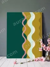 Abstract Geometric Wave Canvas Wall Art for Living Room Home Decor