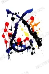 Abstract Colorful Ink Splash Canvas Wall Art for Living modern home decor
