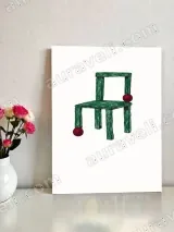 Green Chair with Red Balls Canvas Wall Art for Home Decor