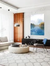 Serene Lake Forest Landscape Canvas Wall Art for Living Room Home Decor – view 5