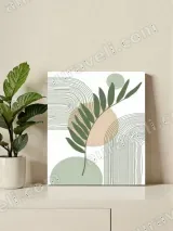 Minimalist Abstract Botanical Canvas Wall Art for Living Room Decor – view 2