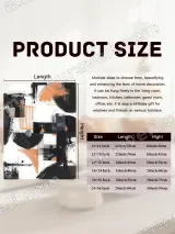 Abstract Geometric Black Orange Canvas Wall Art for Living Room Decor – view 7