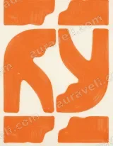 Abstract Orange Geometric Canvas Wall Art for Living Room Home Decor wall art print