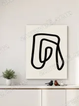 Minimalist Abstract Line Canvas Wall Art for Living Room Bedroom Home Decor – view 4