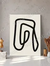 Abstract Continuous Line Canvas Wall Art for Living Room Home Decor