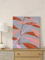 Abstract Botanical Leaves Canvas Wall Art for Living Room Home Decor – view 3