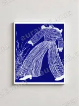 Abstract Figure Line Art Canvas Wall Art for Living Room Decor – вид 3