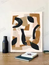 Abstract Geometric Canvas Wall Art for Living Room Decor – view 2