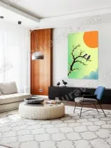 Blue Birds & Blossom Tree Canvas Wall Art for Home Decor – вид 5